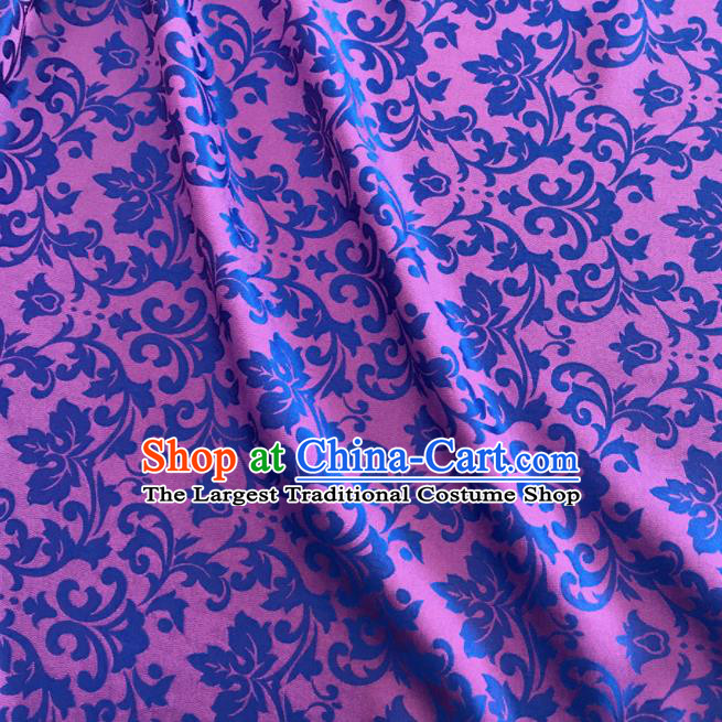 Asian Chinese Traditional Grape Vine Pattern Design Lilac Brocade Fabric Silk Fabric Chinese Fabric Asian Material