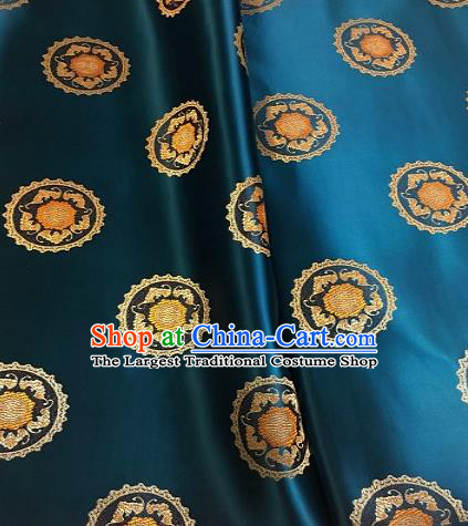 Asian Chinese Traditional Frangipani Pattern Design Peacock Green Brocade Fabric Silk Fabric Chinese Fabric Asian Material
