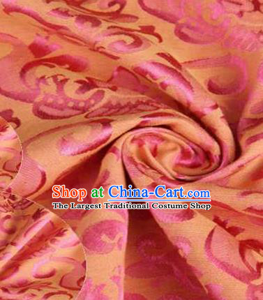Chinese Classical Didymaotus Pattern Design Pink Brocade Traditional Hanfu Silk Fabric Tang Suit Fabric Material