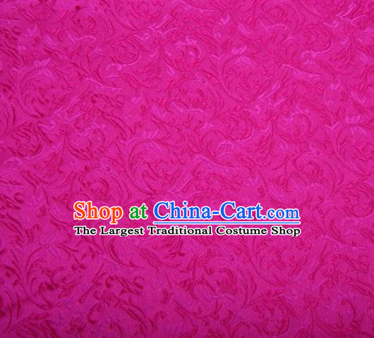 Chinese Classical Pattern Design Rosy Brocade Asian Traditional Hanfu Silk Fabric Tang Suit Fabric Material