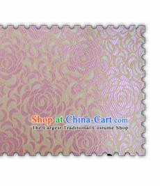Chinese Classical Pink Chrysanthemum Pattern Design Brocade Asian Traditional Hanfu Silk Fabric Tang Suit Fabric Material