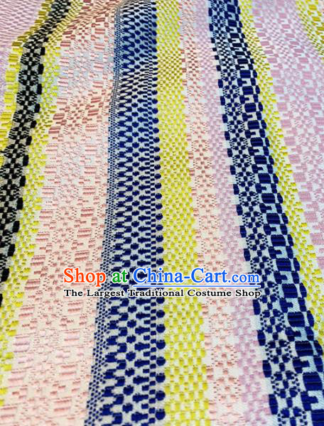 Chinese Classical Pattern Design Colorful Brocade Asian Traditional Tibetan Robe Silk Fabric Tang Suit Fabric Material