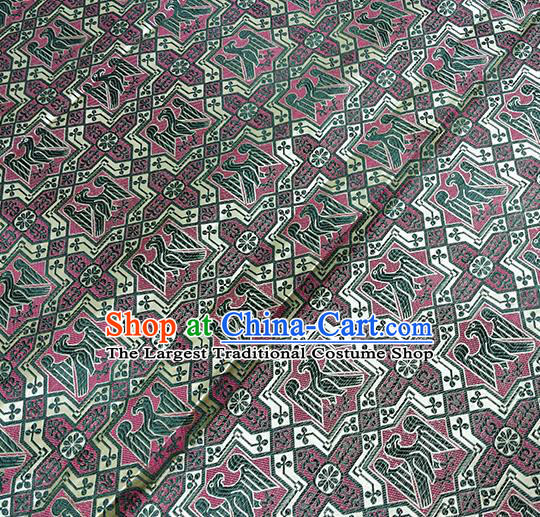 Traditional Chinese Classical Crow Pattern Design Fabric Brocade Tang Suit Satin Drapery Asian Silk Material