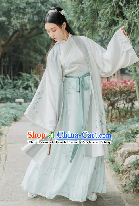 Traditional Chinese Ancient Jin Dynasty Court Princess Embroidered Historical Costume Complete Set for Women