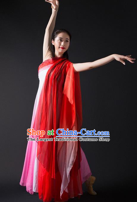 Chinese Modern Dance Pink Dress Opening Dance Stage Performance Costume for Women