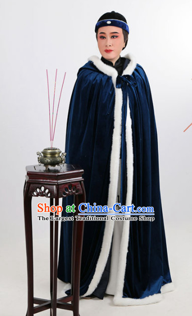 Chinese Traditional Beijing Opera Niche Navy Cloak Ancient Scholar Childe Costume for Men