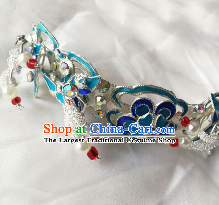 Chinese Ancient Queen Hairpins Traditional Beijing Opera Diva Hair Temples Accessories for Adults