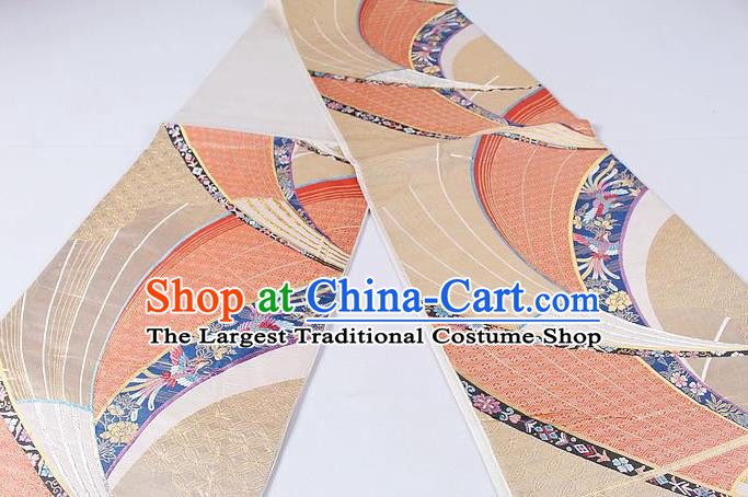 Asian Japanese Classical Phoenix Pattern Brocade Waistband Kimono Accessories Traditional Yukata Belt for Women