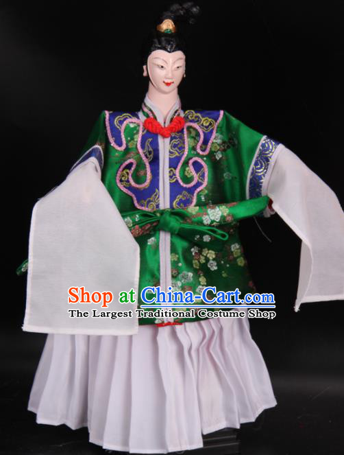 Traditional Chinese Handmade Madam White Snake Xiao Qing Puppet String Puppet Wooden Image Marionette Puppets Arts Collectibles