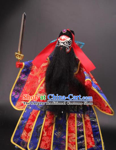 Traditional Chinese Zhong Kui Marionette Puppets Handmade Puppet String Puppet Wooden Image Arts Collectibles