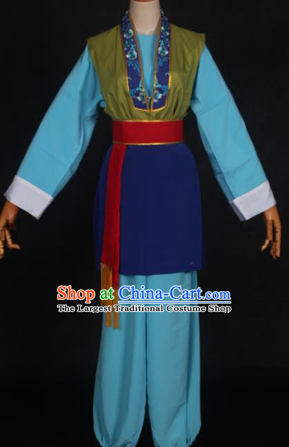 Traditional Chinese Peking Opera Old Women Dress Ancient Countrywoman Costume for Women