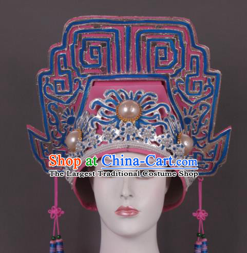 Traditional Chinese Shaoxing Opera Niche Pink Hat Ancient Gifted Scholar Headwear for Men