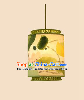 Chinese Traditional Spring Festival Painting Lotus Hanging Lantern Handmade Palace Lanterns