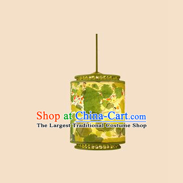 Chinese Traditional Spring Festival Painting Lotus Hanging Lantern Handmade Palace Lanterns