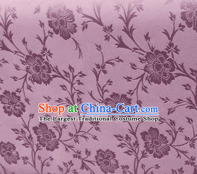 Chinese Traditional Flowers Pattern Design Pink Satin Brocade Fabric Asian Silk Material
