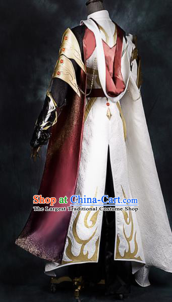 Chinese Ancient Drama Cosplay General Armor Knight Clothing Traditional Hanfu Swordsman Costume for Men