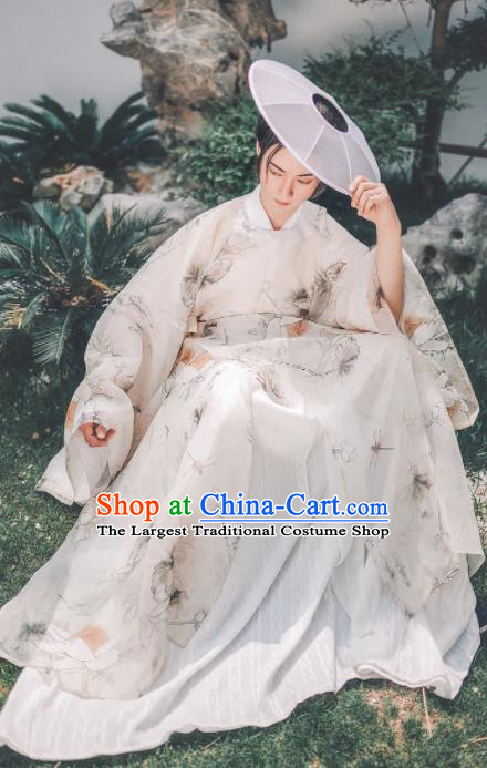 Traditional Chinese Ming Dynasty Swordsman Hanfu Clothing Ancient Nobility Childe Replica Costumes for Men