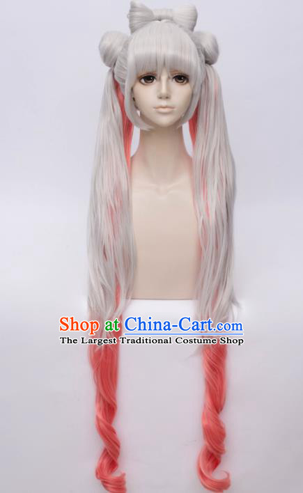 Customized Chinese Cosplay Young Lady Wigs Game Character Hair Accessories Wig Sheath