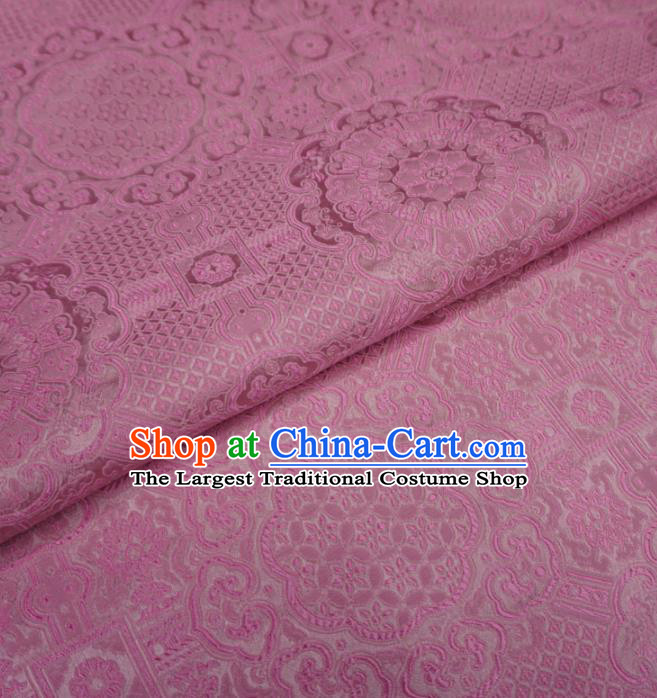 Chinese Traditional Royal Pattern Design Pink Brocade Fabric Asian Satin China Hanfu Silk Material