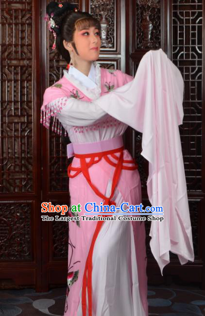 Chinese Traditional Beijing Opera Diva Zhu Yingtai Pink Dress Peking Opera Princess Costumes for Women