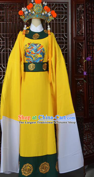 Chinese Traditional Beijing Opera Eunuch Yellow Costumes Peking Opera Clothing for Men