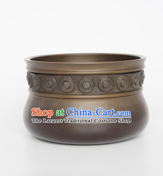 Chinese Handmade Bronze Jar Traditional Copper Pot Craft Decoration
