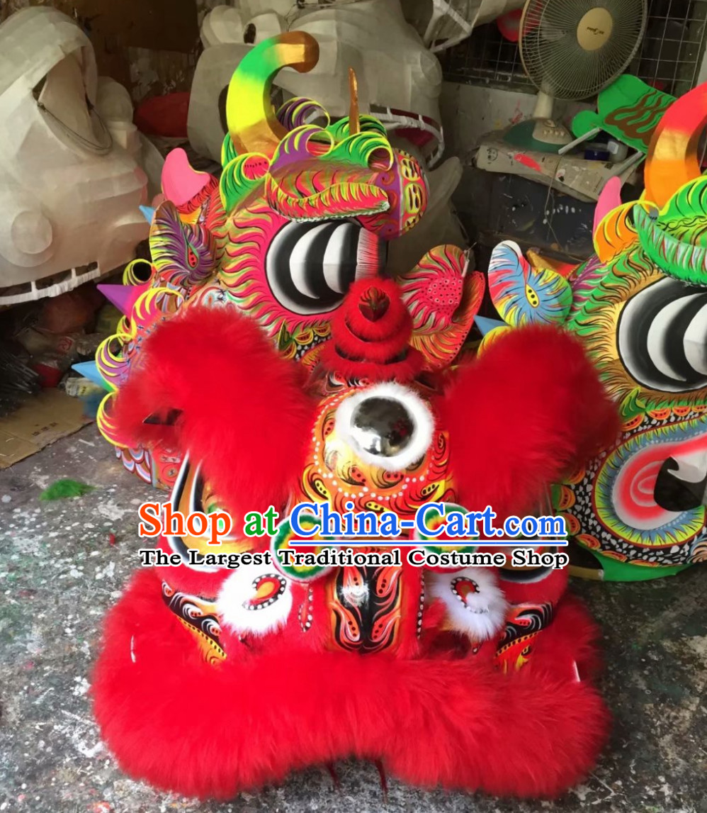 Chinese Lunar New Year Traditional Chinese Southern Lion Dance Lion Dancing Costume Full Set