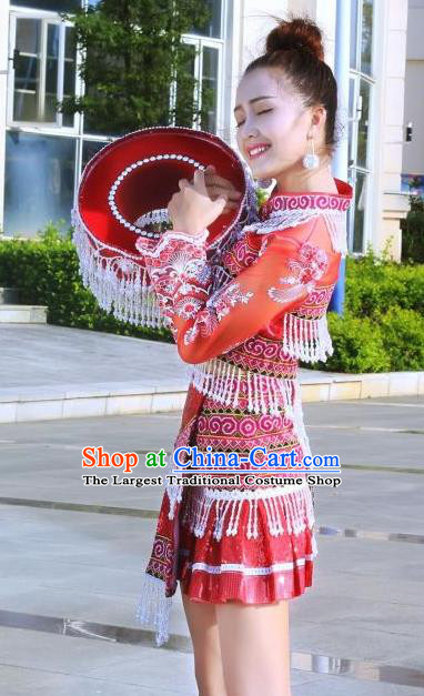 Classical Traditional Miao Dance Clothes for Women Miao Traditional Hmong- Clothing China National Dress with Hair Accessory : : Clothing,  Shoes & Accessories