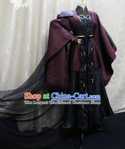 China Cosplay Female Swordsman Dress Custom Clothing Traditional Ancient Heroine Yi Wuxin Costumes