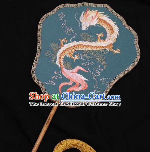 Chinese Traditional Palace Fan Suzhou Embroidery Fans Double Side Embroidered Silk Fan Handmade Fans