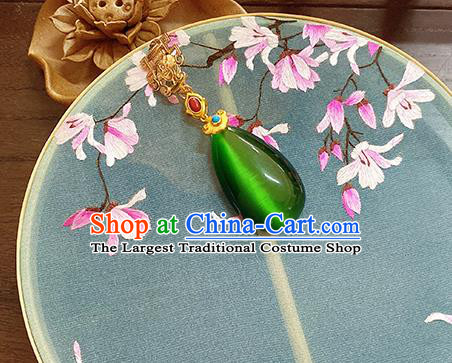 China Classical Pendant Accessories Collar Button Traditional Cheongsam Green Brooch