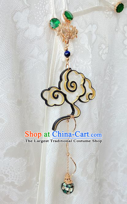 China Traditional Tassel Pendant Cheongsam Accessories Classical Silk Cloud Brooch