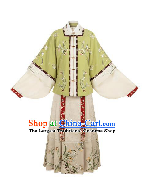 China Ancient Palace Infanta Costumes Traditional Ming Dynasty Court Princess Embroidered Clothing Complete Set