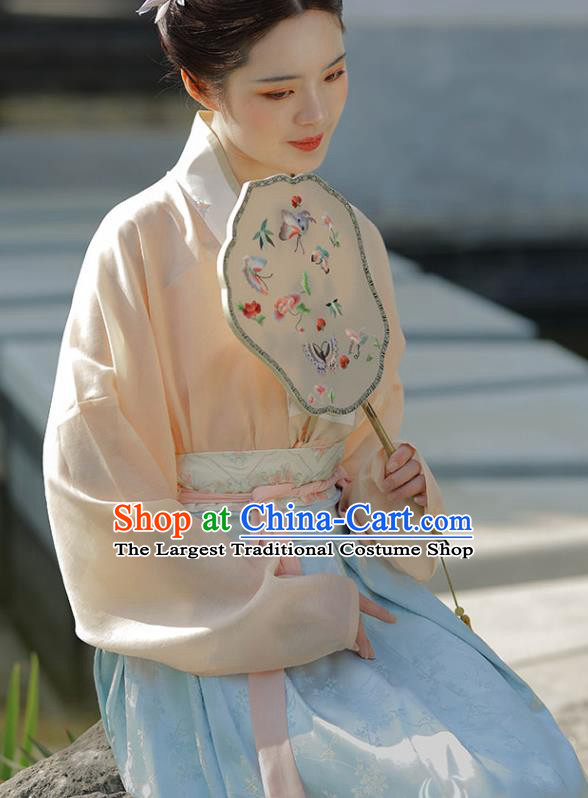 Traditional China Female Hanfu Ancient Song Dynasty Civilian Female Costume Blouse top and Skirt Full Set