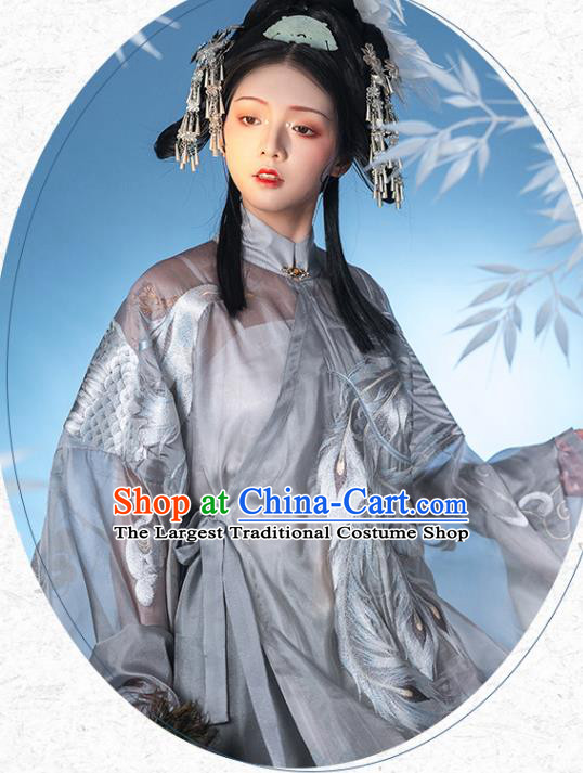 China Traditional Hanfu Clothing Ancient Ming Dynasty Imperial Consort  Embroidered Costumes Complete Set