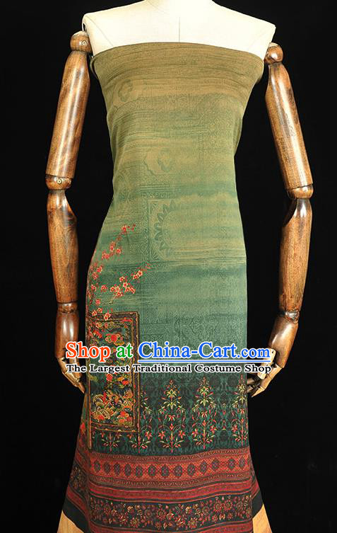 China Traditional Peony Phoenix Pattern Ginger Silk Fabric Classical Cheongsam Gambiered Guangdong Gauze Cloth