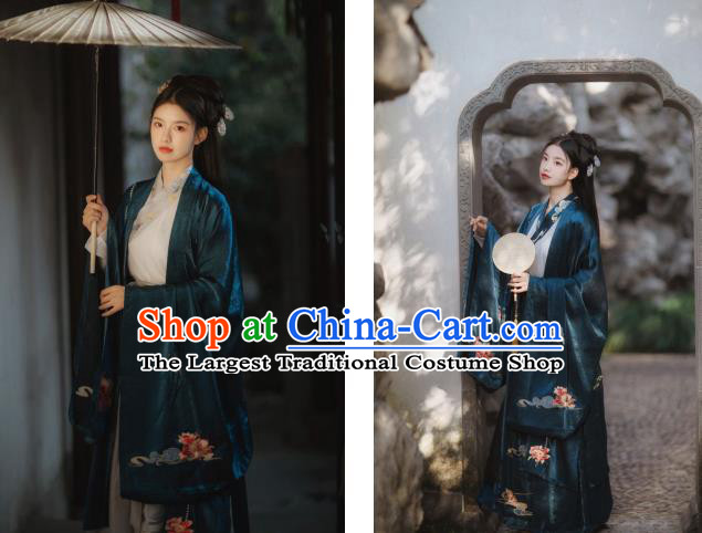 China Traditional Jin Dynasty Palace Princess Historical Clothing Ancient Imperial Infanta Hanfu Costume for Women