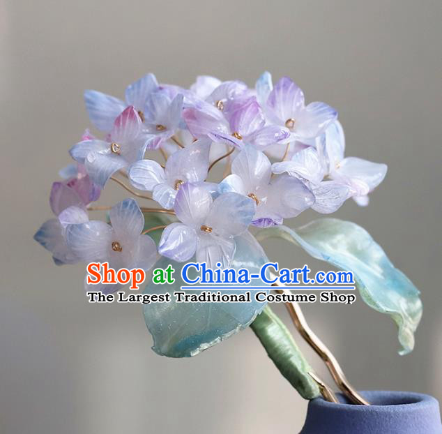 Chinese Traditional Hanfu Flowers Hairpin Hair Accessories Ancient Princess Hydrangea Hair Stick