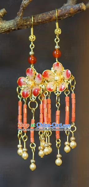 Top Grade China Bride Jewelry Accessories Ancient Court Princess Beads Tassel Earrings
