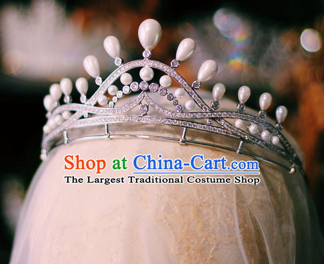European Wedding Bride Hair Accessories Court Hair Jewelry Baroque Princess Zircon Royal Crown