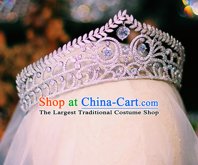 Top Women Jewelry Accessories Baroque Bride Zircon Headwear European Queen Royal Crown