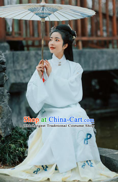 Chinese Ancient Nobility Coquette Hanfu Dress Traditional Ming Dynasty Noblewoman Embroidered Costumes for Women