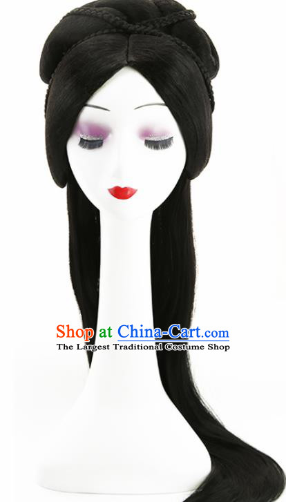 Chinese Classical Tang Dynasty Princess Wigs Hair Accessories Ancient Goddess Chignon for Women