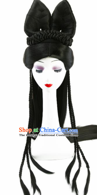 Chinese Ancient Princess Wigs Hair Accessories Drama Goddess Chignon for Women