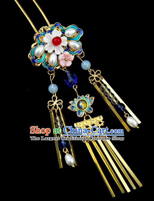 Chinese Ancient Princess Palace Tassel Hairpins Traditional Classical Dance Hair Accessories for Women