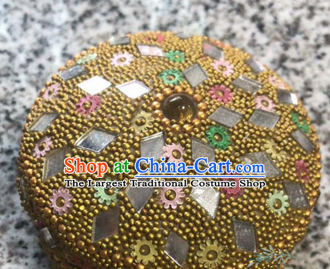 Nepal Traditional Nationality Golden Beads Jewel Case Indian Jewellery Box