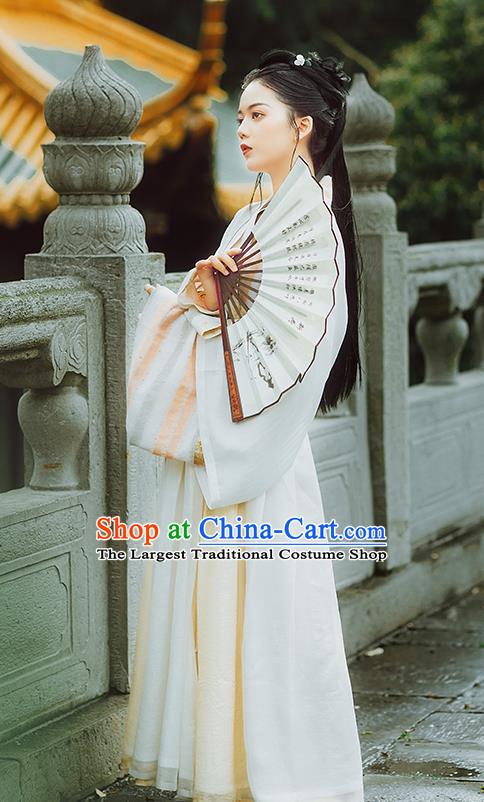 Chinese Ancient Swordswoman Hanfu Dress Traditional Jin Dynasty Female Civilian Costumes for Women