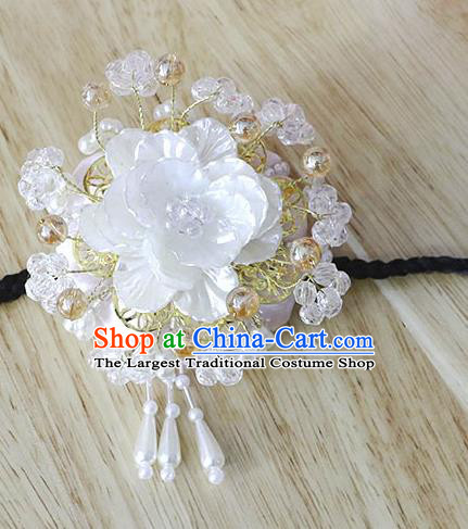 Korean Traditional Court Bride Shell Peony Hairband Asian Korea Fashion Wedding Hair Accessories for Women