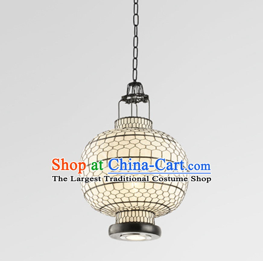 Classical White Chinese Classical Handmade Iron Mesh Lantern