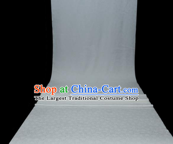 Chinese Classical Plant Pattern Design White Mulberry Silk Fabric Asian Traditional Cheongsam Silk Material